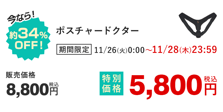 Ȃ34%OFFI |X`[hN^[ Ԍ 11/26()0:00`11/28()23:59 ̔i8,800~ ō ʉi5,800~ ō