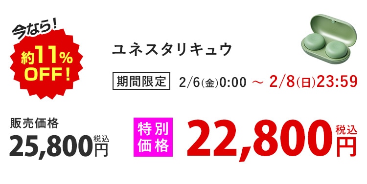 ���Ȃ�11%OFF�I ���l�X�^���L���E ���Ԍ��� 2/6(��)0:00�`2/8(��)23:59 �̔����i25,800�~ �ō� ���ʉ��i22,800�~ �ō�