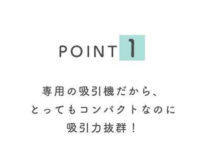 point01 p̋z@AƂĂRpNgȂ̂ɋz͔QI